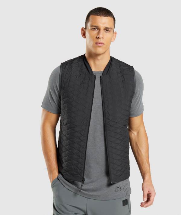 Panske Vesty Gymshark Retake Reversible Tmavo Siva Čierne | KB4016578